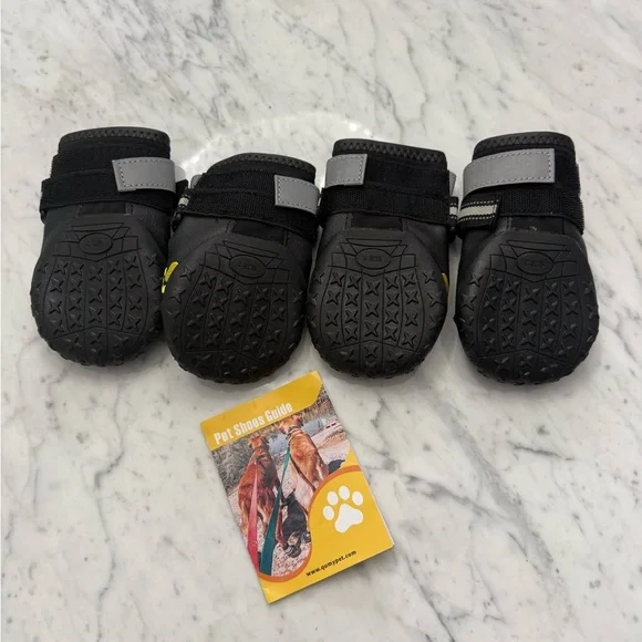 QUMY Large Dog Shoes Boots & Paw Protectors For Snow & Hot Sidewalk NWT SIZE 7 - Picture 2 of 3